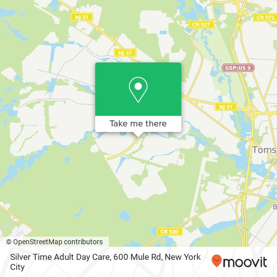 Silver Time Adult Day Care, 600 Mule Rd map