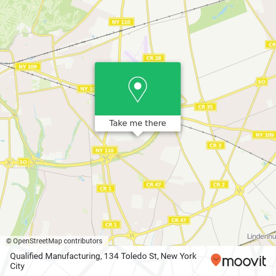 Mapa de Qualified Manufacturing, 134 Toledo St