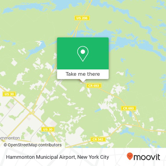 Hammonton Municipal Airport map