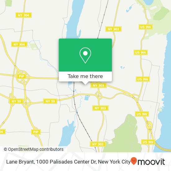 Mapa de Lane Bryant, 1000 Palisades Center Dr