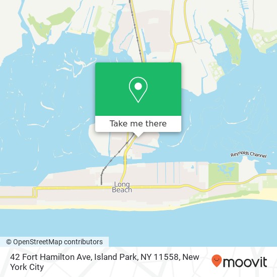 Mapa de 42 Fort Hamilton Ave, Island Park, NY 11558