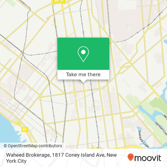 Waheed Brokerage, 1817 Coney Island Ave map