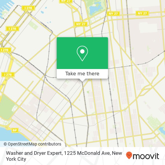 Mapa de Washer and Dryer Expert, 1225 McDonald Ave
