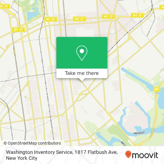 Washington Inventory Service, 1817 Flatbush Ave map