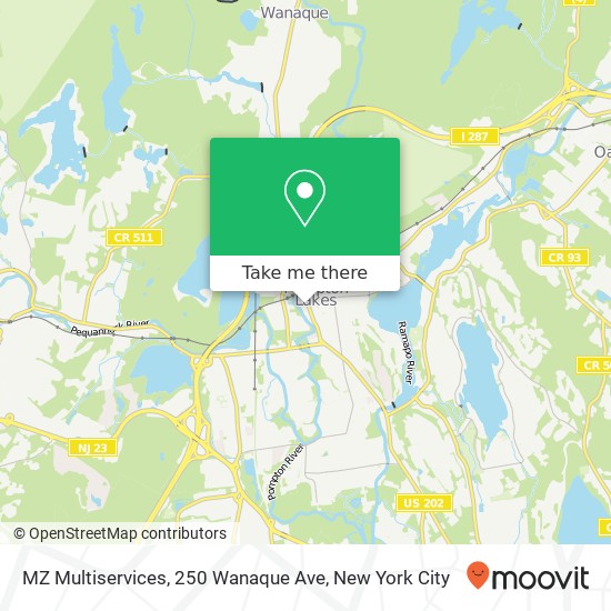Mapa de MZ Multiservices, 250 Wanaque Ave