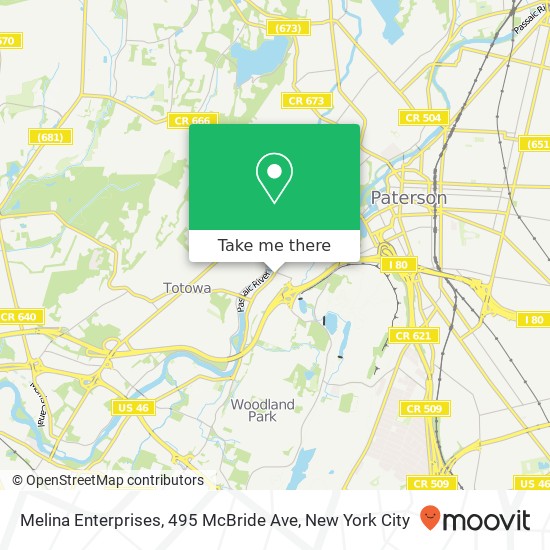 Mapa de Melina Enterprises, 495 McBride Ave
