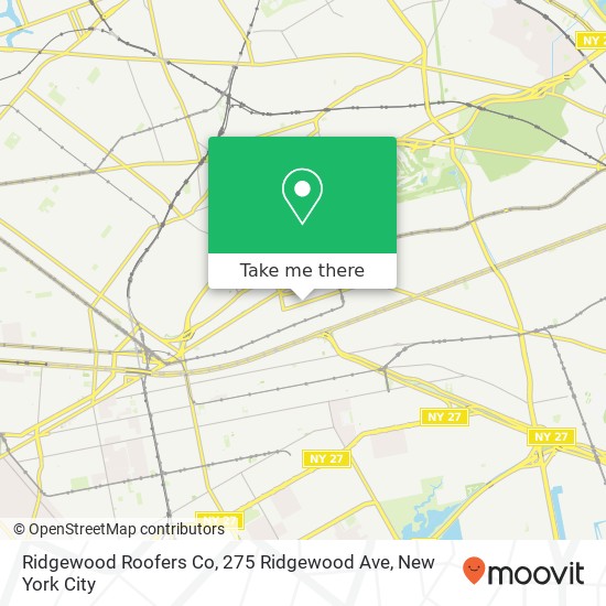 Mapa de Ridgewood Roofers Co, 275 Ridgewood Ave