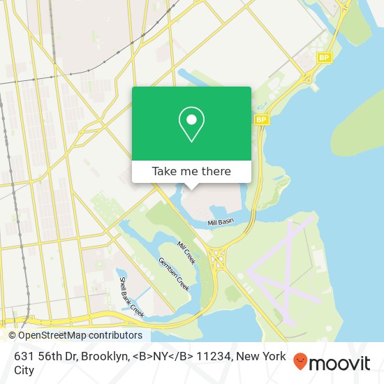 Mapa de 631 56th Dr, Brooklyn, <B>NY< / B> 11234