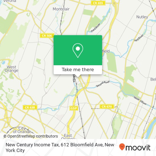 New Century Income Tax, 612 Bloomfield Ave map