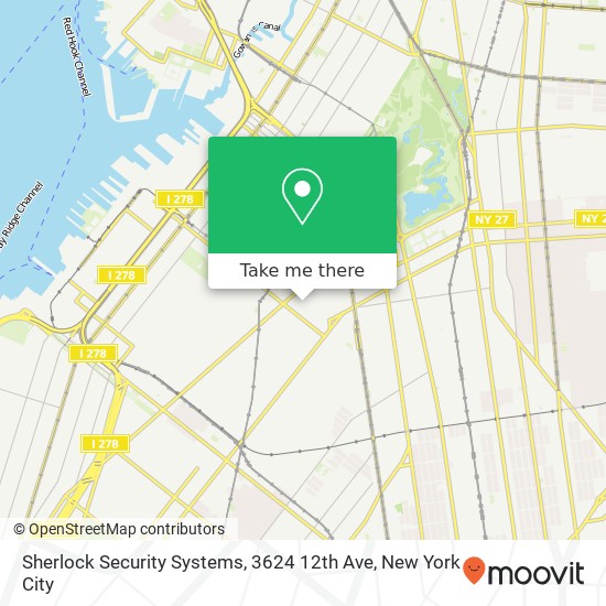 Mapa de Sherlock Security Systems, 3624 12th Ave