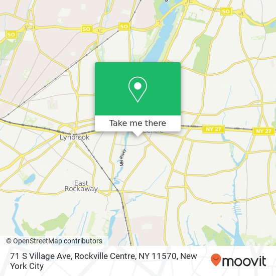 Mapa de 71 S Village Ave, Rockville Centre, NY 11570