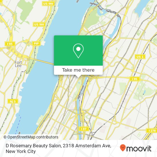 Mapa de D Rosemary Beauty Salon, 2318 Amsterdam Ave