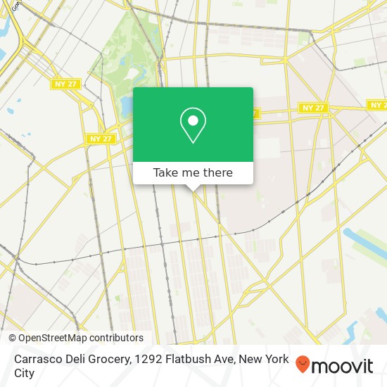 Mapa de Carrasco Deli Grocery, 1292 Flatbush Ave