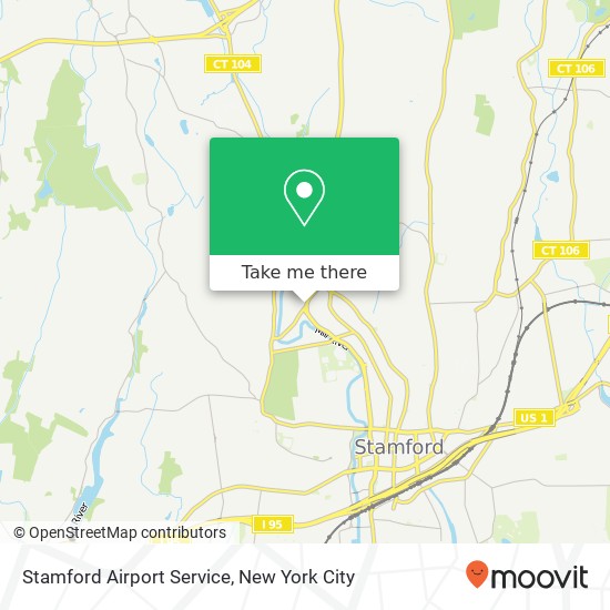 Stamford Airport Service map