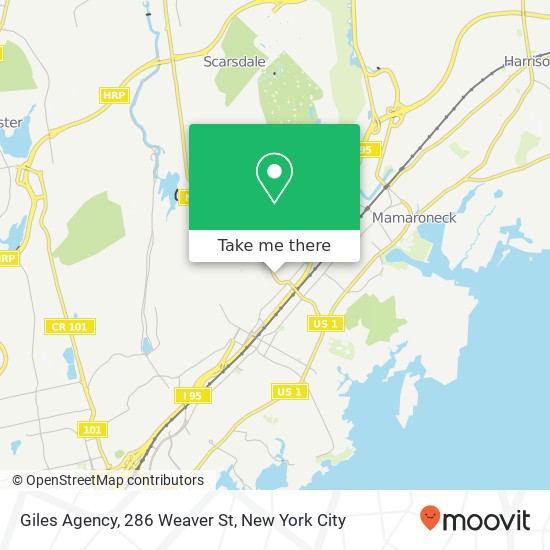 Mapa de Giles Agency, 286 Weaver St