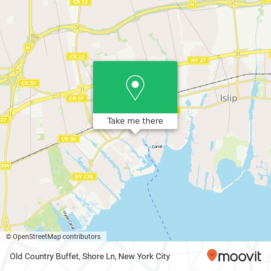 Mapa de Old Country Buffet, Shore Ln