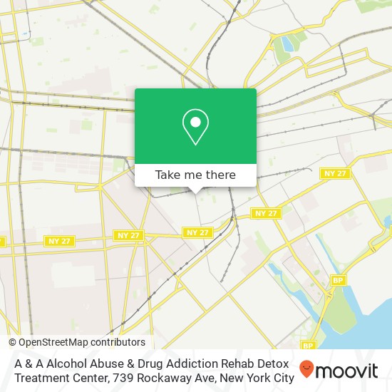 A & A Alcohol Abuse & Drug Addiction Rehab Detox Treatment Center, 739 Rockaway Ave map