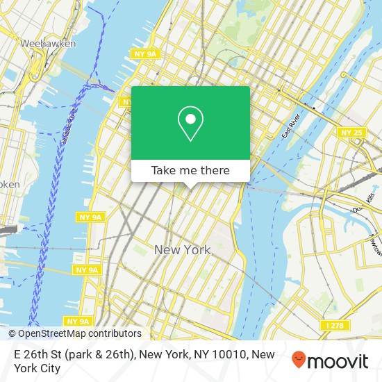 E 26th St (park & 26th), New York, NY 10010 map