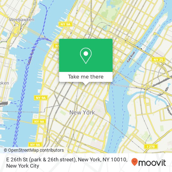 E 26th St (park & 26th street), New York, NY 10010 map