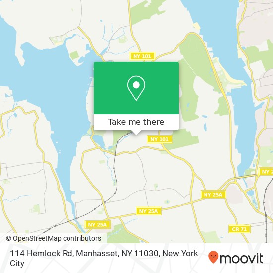 Mapa de 114 Hemlock Rd, Manhasset, NY 11030