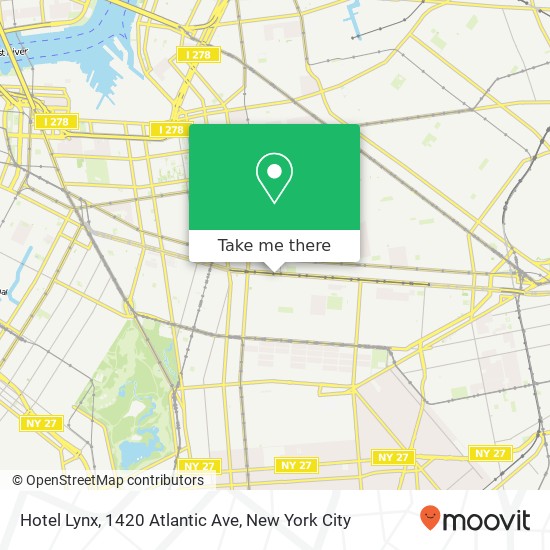 Mapa de Hotel Lynx, 1420 Atlantic Ave