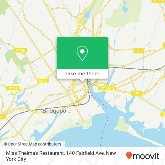 Mapa de Miss Thelma's Restaurant, 140 Fairfield Ave