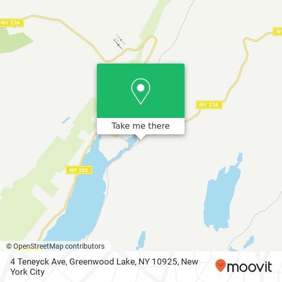 Mapa de 4 Teneyck Ave, Greenwood Lake, NY 10925