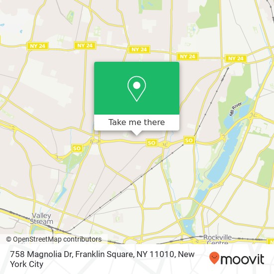 Mapa de 758 Magnolia Dr, Franklin Square, NY 11010