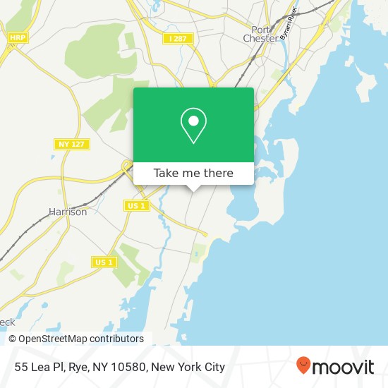 Mapa de 55 Lea Pl, Rye, NY 10580