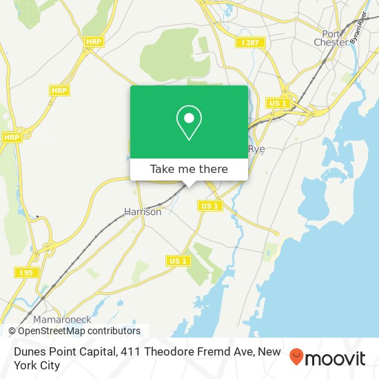 Mapa de Dunes Point Capital, 411 Theodore Fremd Ave