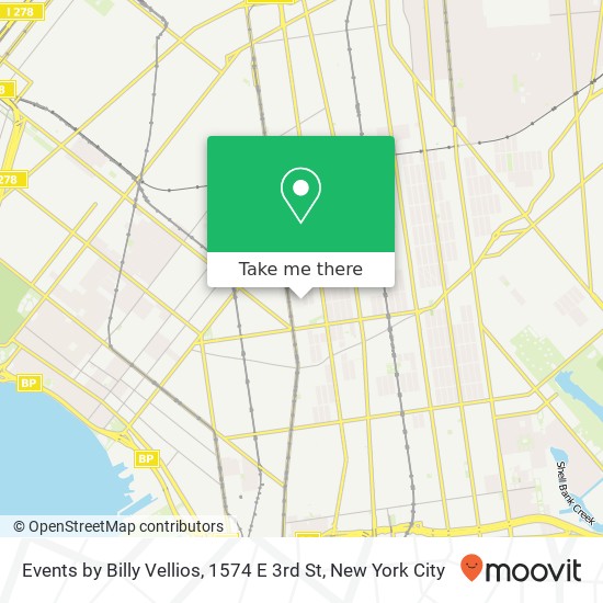 Events by Billy Vellios, 1574 E 3rd St map