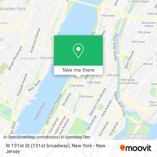 W 131st St (131st broadway) map