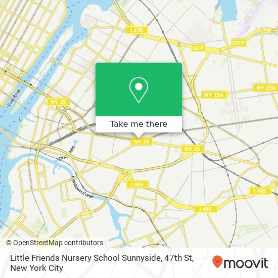 Mapa de Little Friends Nursery School Sunnyside, 47th St