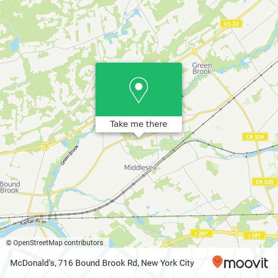 Mapa de McDonald's, 716 Bound Brook Rd