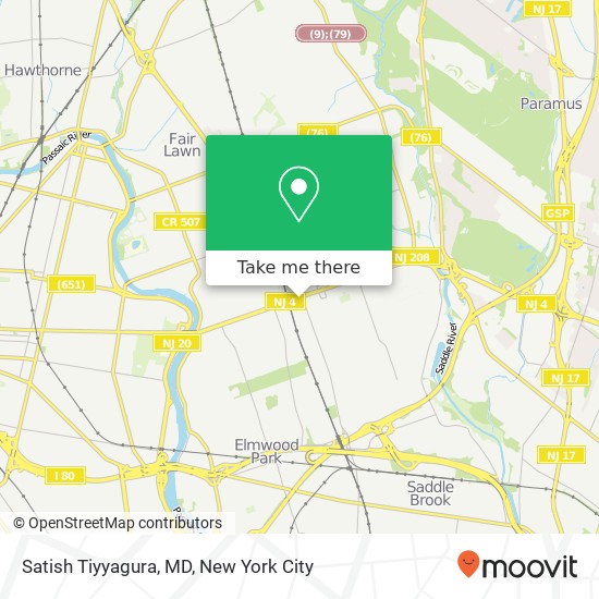 Satish Tiyyagura, MD, 22-18 Broadway map