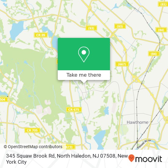 Mapa de 345 Squaw Brook Rd, North Haledon, NJ 07508