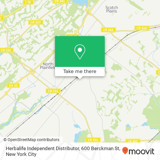 Mapa de Herbalife Independent Distributor, 600 Berckman St