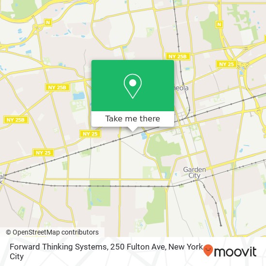 Mapa de Forward Thinking Systems, 250 Fulton Ave