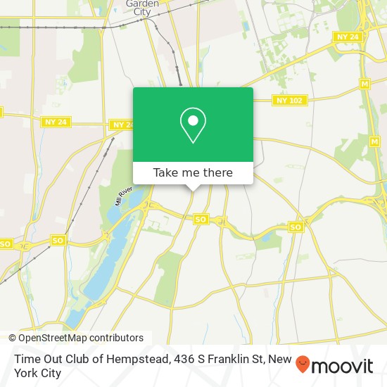 Mapa de Time Out Club of Hempstead, 436 S Franklin St