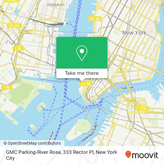 Mapa de GMC Parking-River Rose, 333 Rector Pl