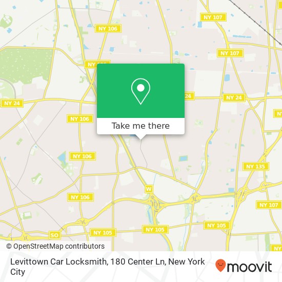 Mapa de Levittown Car Locksmith, 180 Center Ln