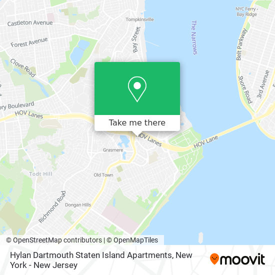 Mapa de Hylan Dartmouth Staten Island Apartments