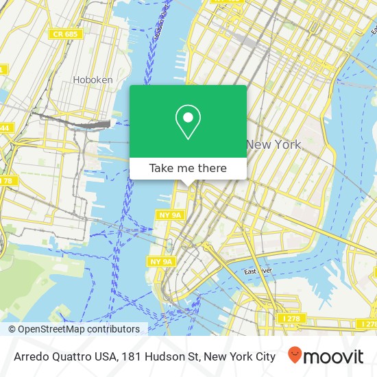 Mapa de Arredo Quattro USA, 181 Hudson St