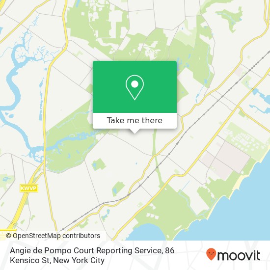 Angie de Pompo Court Reporting Service, 86 Kensico St map