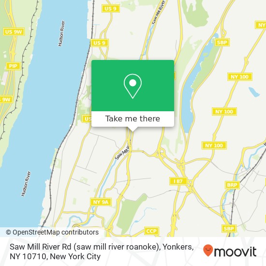 Mapa de Saw Mill River Rd (saw mill river roanoke), Yonkers, NY 10710