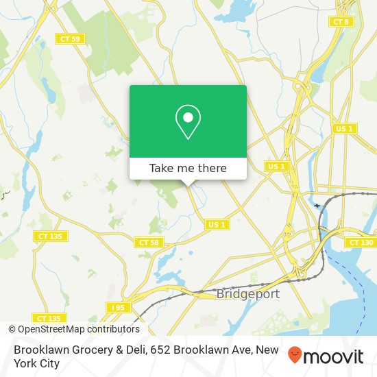 Mapa de Brooklawn Grocery & Deli, 652 Brooklawn Ave