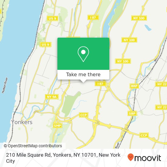 Mapa de 210 Mile Square Rd, Yonkers, NY 10701