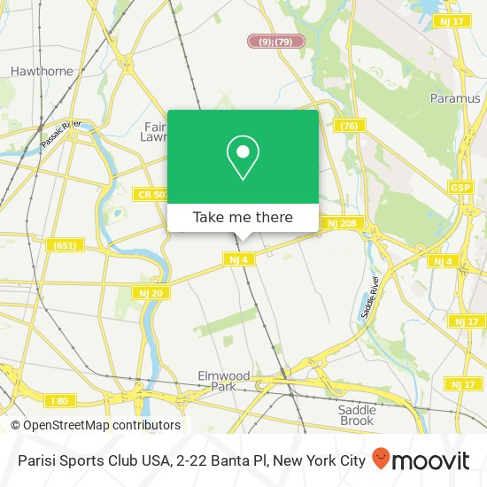 Mapa de Parisi Sports Club USA, 2-22 Banta Pl