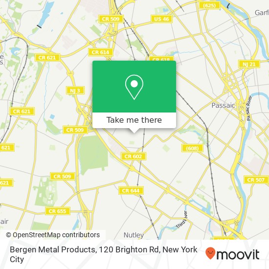 Mapa de Bergen Metal Products, 120 Brighton Rd