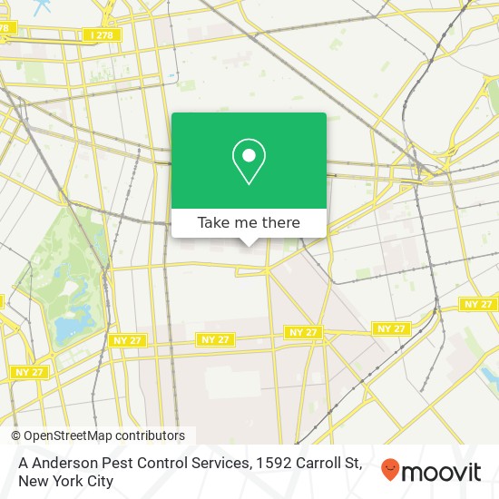 A Anderson Pest Control Services, 1592 Carroll St map